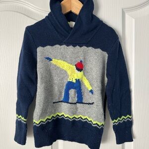 GAP Toddler Sweater with Navy and Yellow Accents
